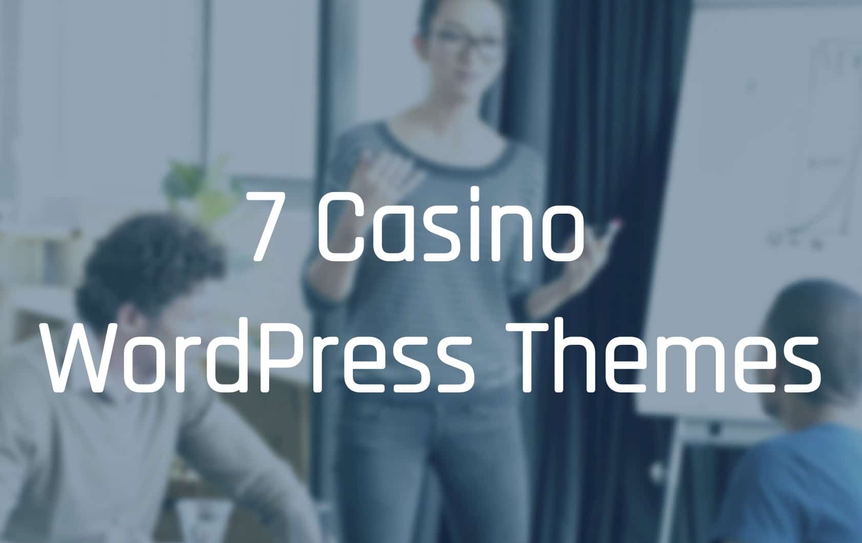 A human face on a screenshot of the seven casino Wordpress themes.
