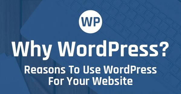 The image shows the reasons why WordPress is a popular choice for creating websites, highlighting its user-friendly interface and wide range of customization options.